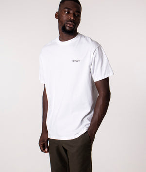 Relaxed-Fit-Script-Embroidery-T-Shirt-White/Black-Carhartt-WIP-EQVVS