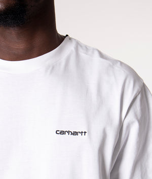 Relaxed-Fit-Script-Embroidery-T-Shirt-White/Black-Carhartt-WIP-EQVVS