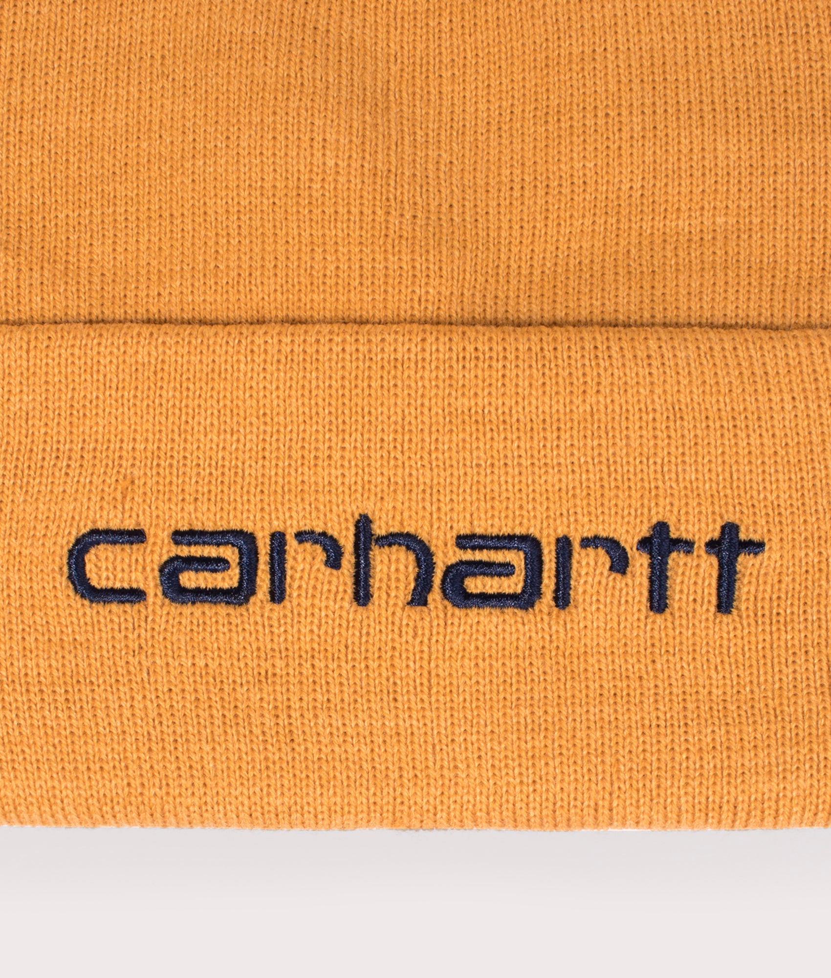 Script-Beanie-Ochre/Dark-Navy-Carhartt-WIP-EQVVS