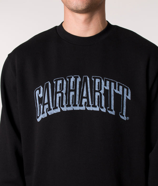 [CARHARTT]★SCRAWL SWEATSHIRT Carhartt Wip I030942_19Y Hooded Scrawl Mens Hoodie - Yellow