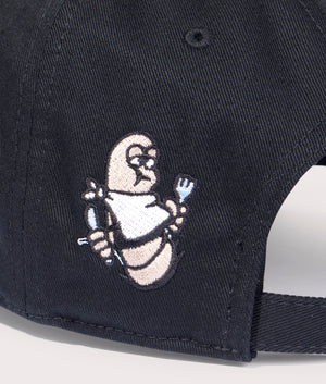 Carhartt WIP Appetite Cap in Black at EQVVS, back embroidery