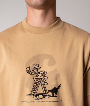 Relaxed-Fit-Lucky-Painter-T-Shirt-Dusty-H-Brown/Black-Carhartt-WIP-EQVVS