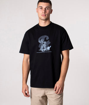 Relaxed-Fit-Lucky-Painter-T-Shirt-Black/Misty-Sky-Carhartt-WIP-EQVVS