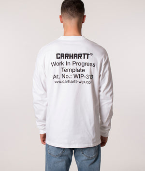 Relaxed Fit Long Sleeve Linograph T-Shirt White, Carhartt WIP