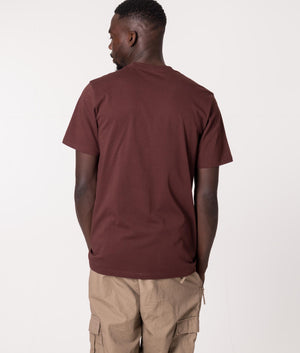 Carhartt WIP Script T-shirt in burgundy at EQVVS. Back shot. 