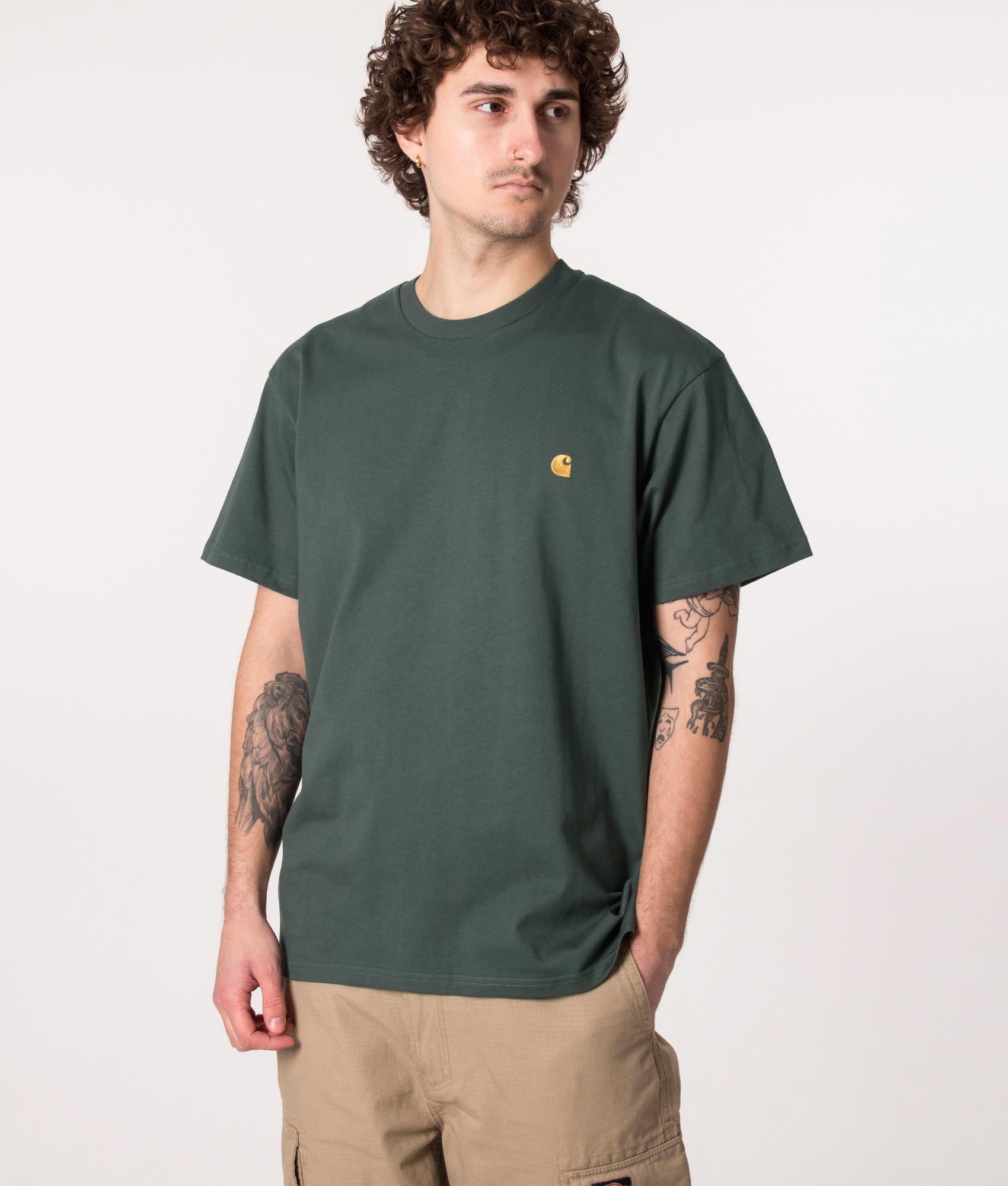 Relaxed-Fit-Chase-T-Shirt-Jura/Gold-Carhartt-WIP-EQVVS