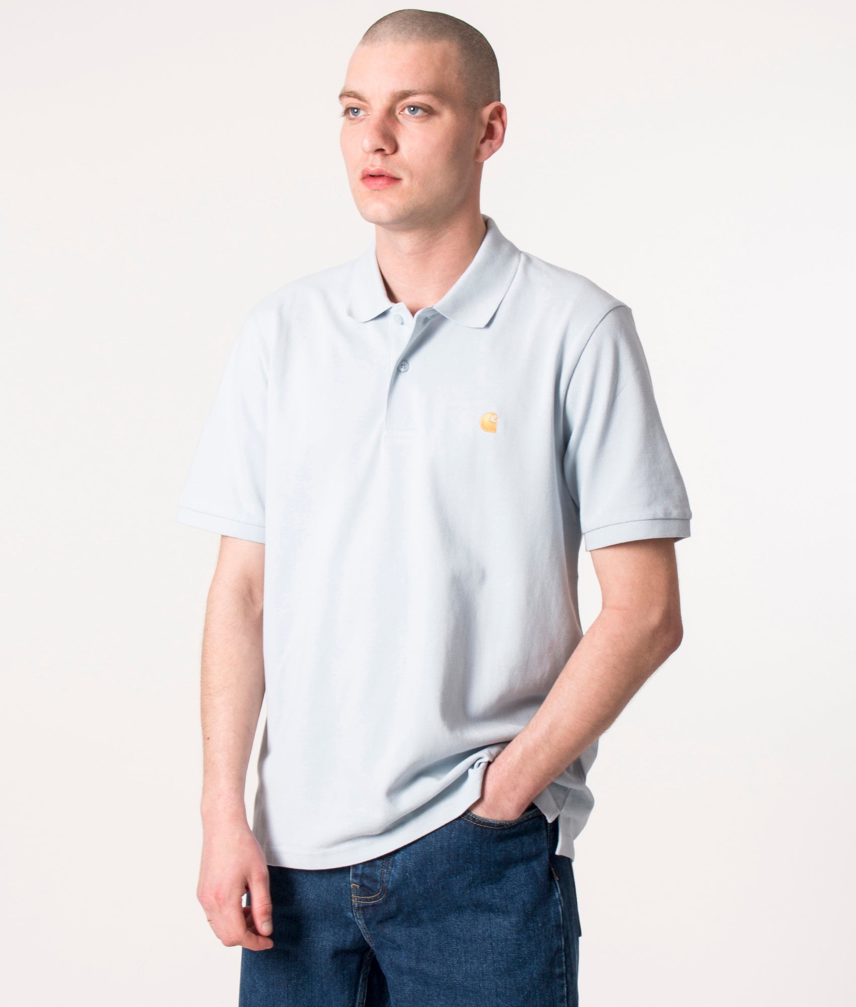 Relaxed-Fit-Chase-Pique-Polo-Shirt-Icarus/Gold-Carhartt-WIP-EQVVS