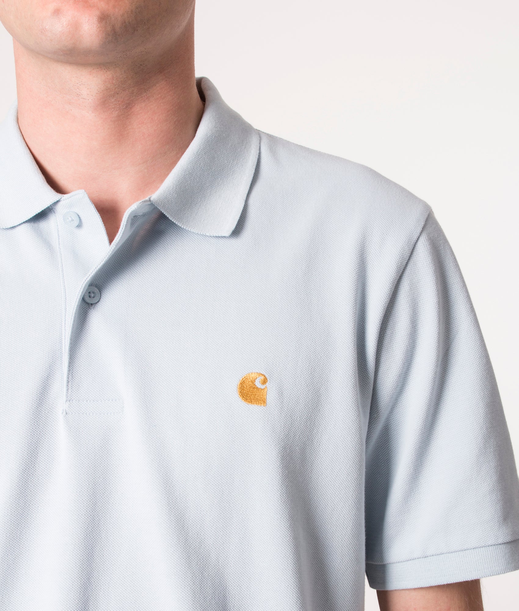 Relaxed-Fit-Chase-Pique-Polo-Shirt-Icarus/Gold-Carhartt-WIP-EQVVS