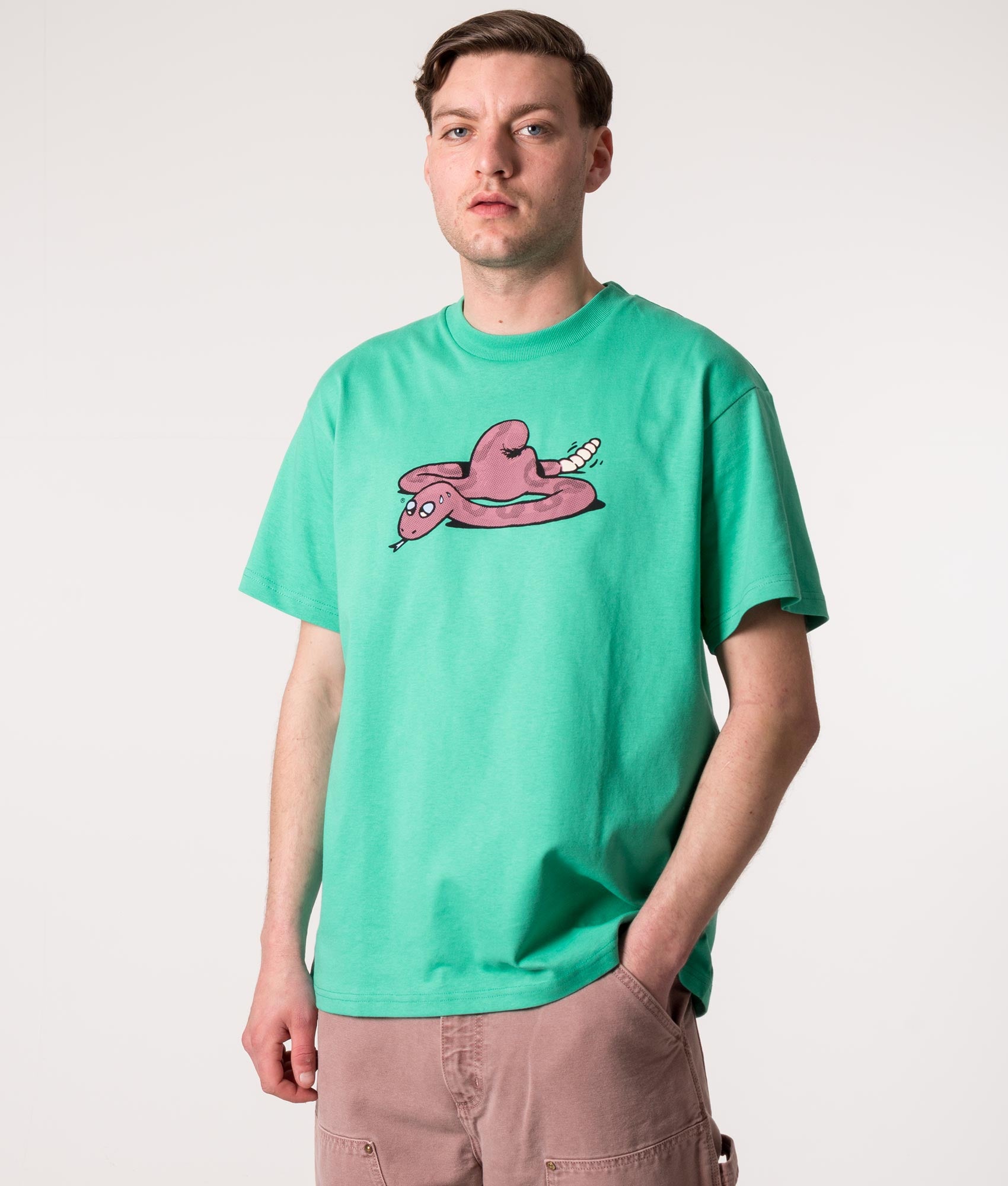 Relaxed-Fit-Snek-T-Shirt-Aqua-Green-Carhartt-WIP-EQVVS