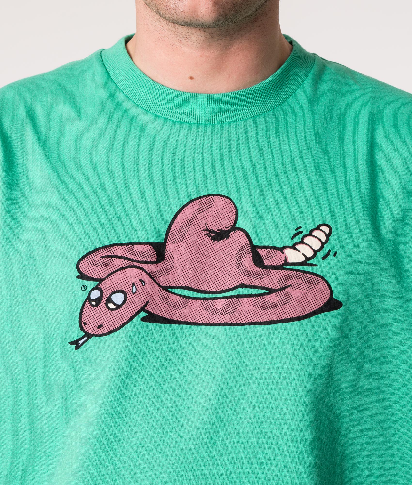 Relaxed-Fit-Snek-T-Shirt-Aqua-Green-Carhartt-WIP-EQVVS