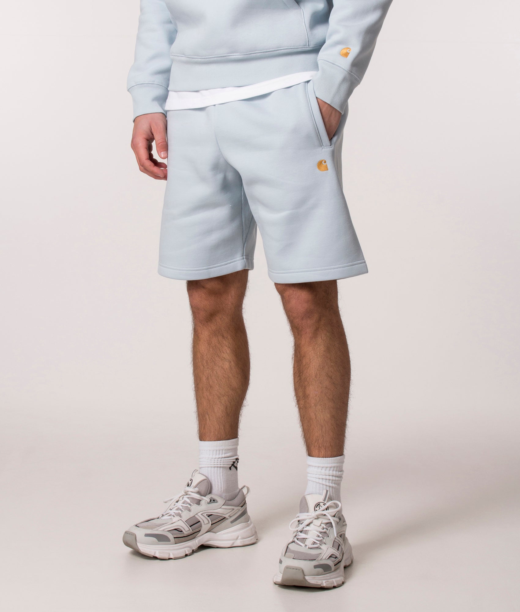Relaxed-Fit-Chase-Sweat-Shorts-Icarus/Gold-Carhartt-WIP-EQVVS