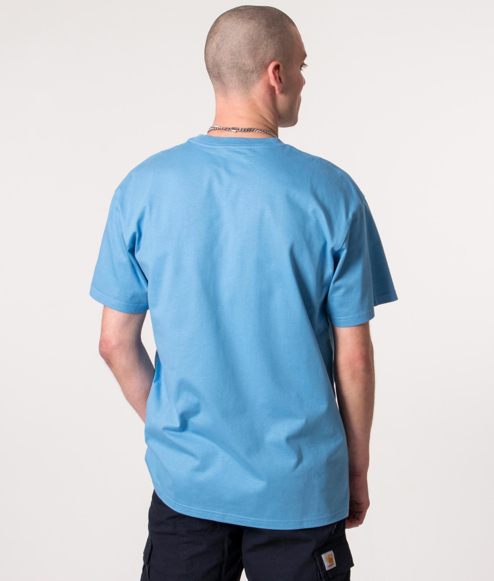 Relaxed-Fit-Chase-T-Shirt-Piscine/Gold-Carhartt-WIP-EQVVS