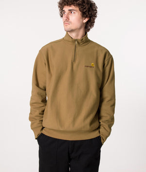 Relaxed-Fit-Quarter-Zip-American-Script-Sweatshirt-Buffalo-Carhartt-WIP-EQVVS