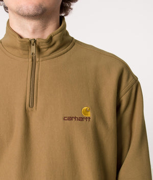 Relaxed-Fit-Quarter-Zip-American-Script-Sweatshirt-Buffalo-Carhartt-WIP-EQVVS