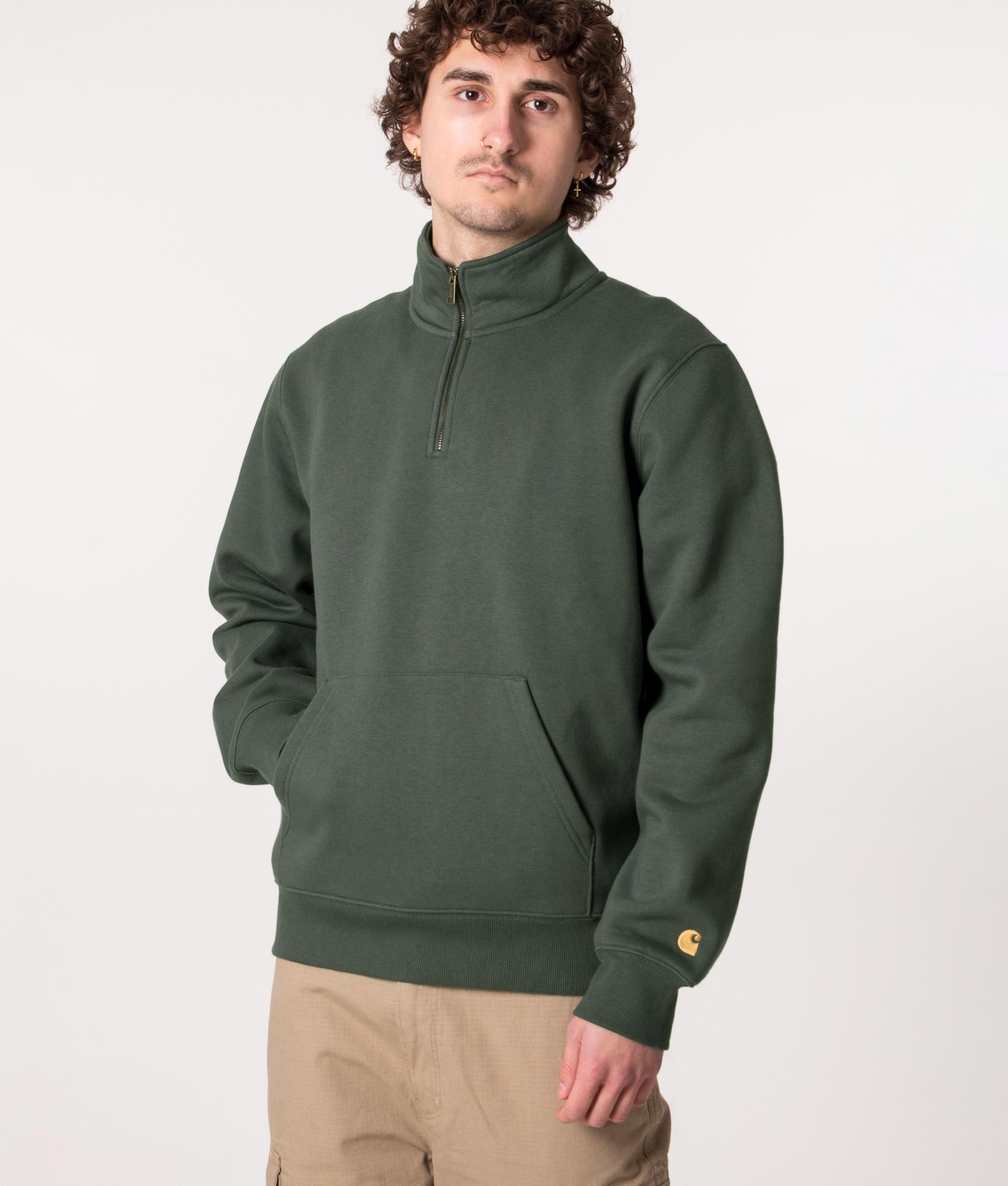 Quarter-Zip-Chase-Sweatshirt-Jura/Gold-Carhartt-WIP-EQVVS