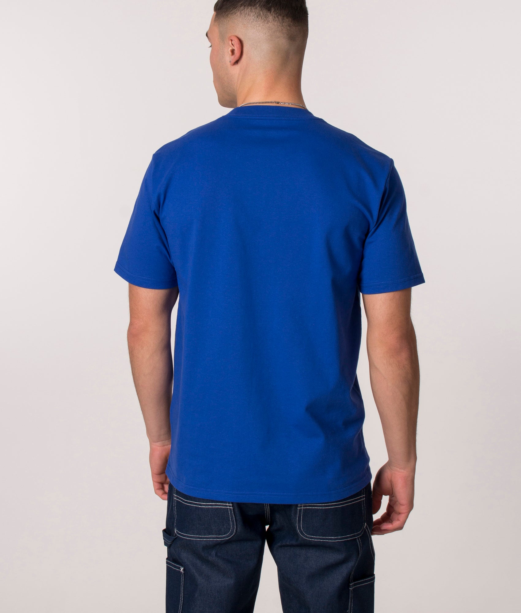 University-T-Shirt-Lazurite/White-Carhartt-WIP-EQVVS