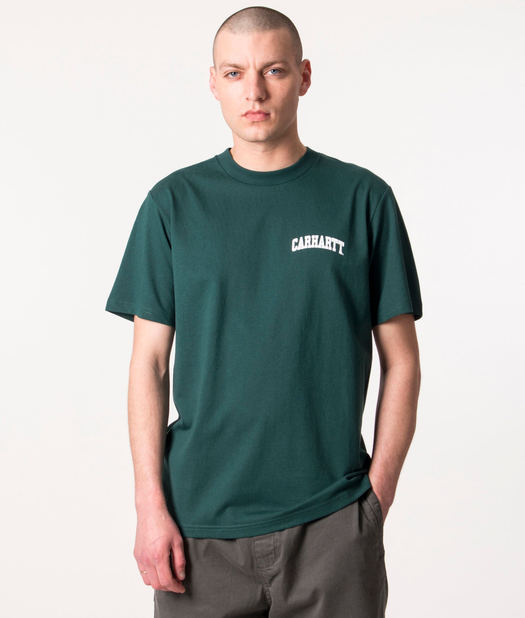 University-Script-T-Shirt-Botanic/White-Carhartt-WIP-EQVVS
