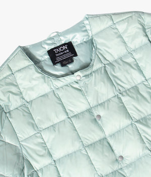 Crew-Neck-Button-Down-Inner-Down-Jacket-Ice-Mint-TAION-EQVVS