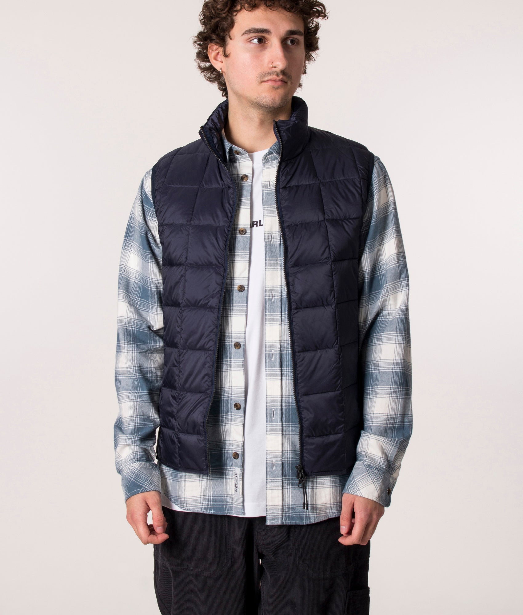 Zip-Through-Hi-Neck-Gilet-Navy-TAION-EQVVS