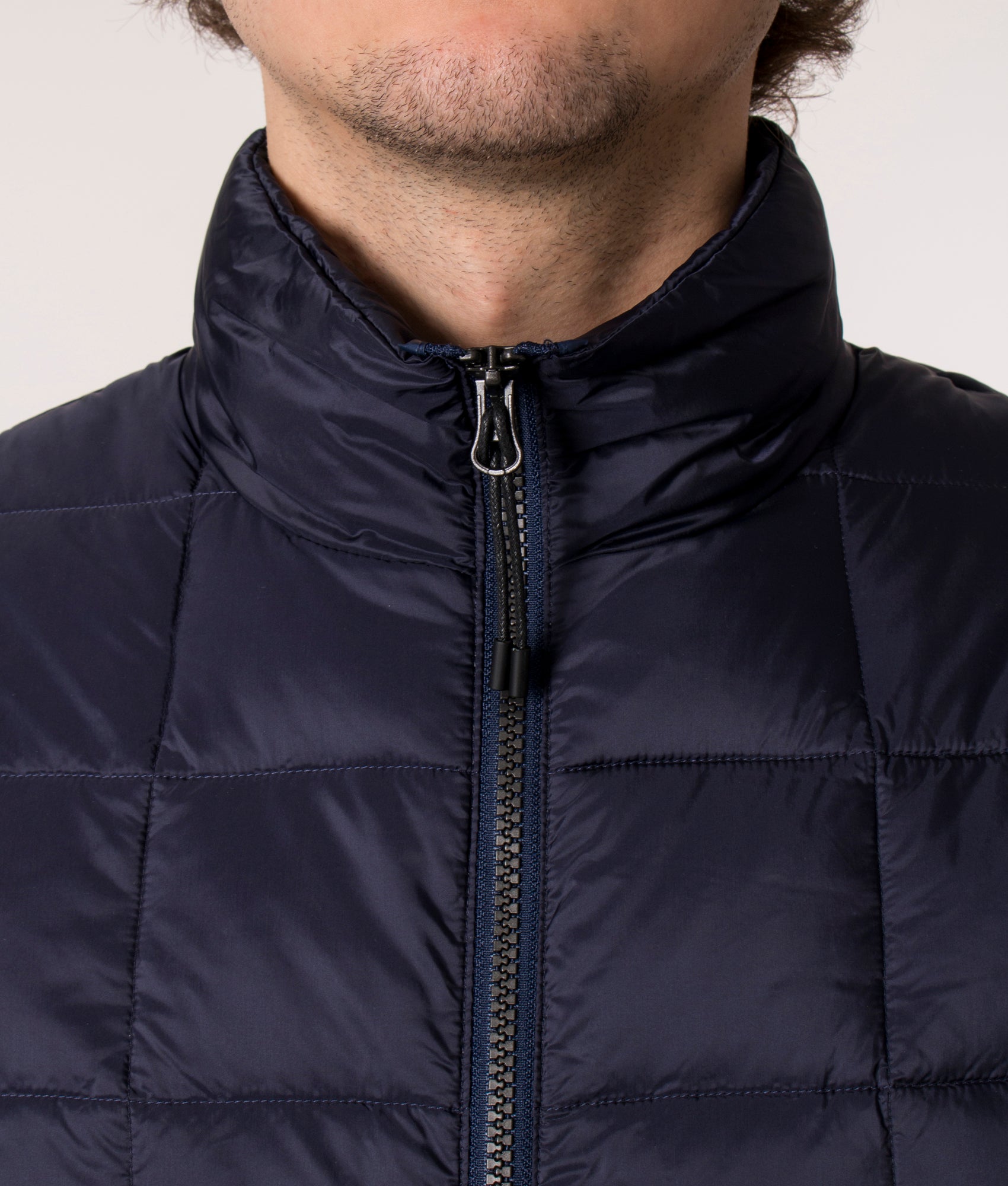 Zip-Through-Hi-Neck-Gilet-Navy-TAION-EQVVS