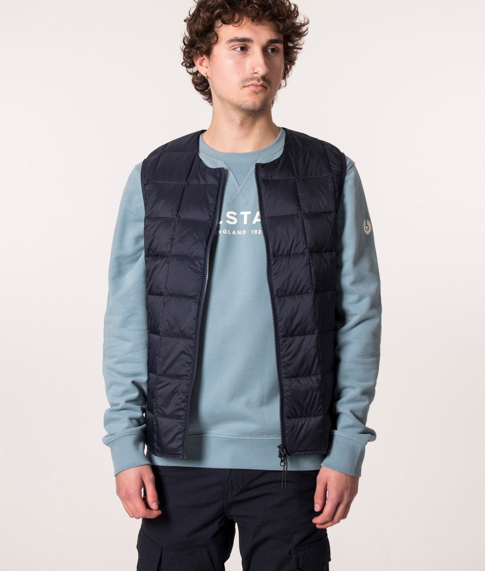 Zip-Through-Crew-Neck-W-Down-Gilet-Navy-TAION-EQVVS