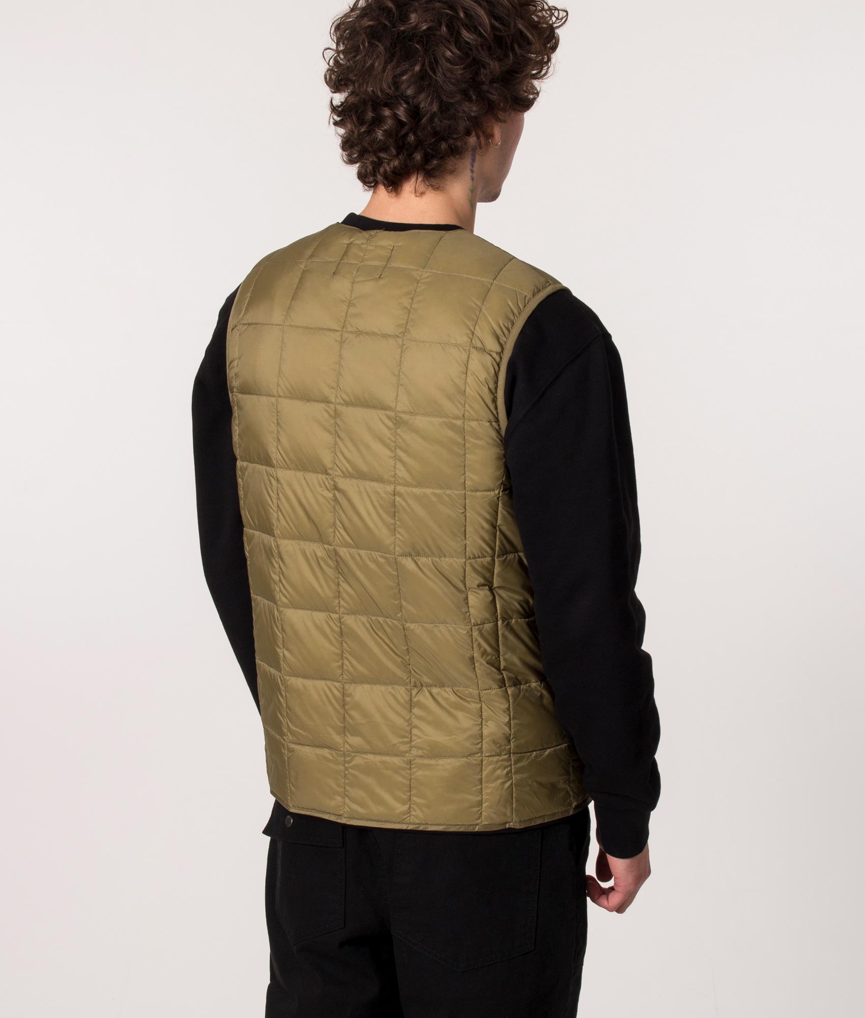 Zip-Through-Crew-Neck-W-Down-Gilet-Beige-TAION-EQVVS