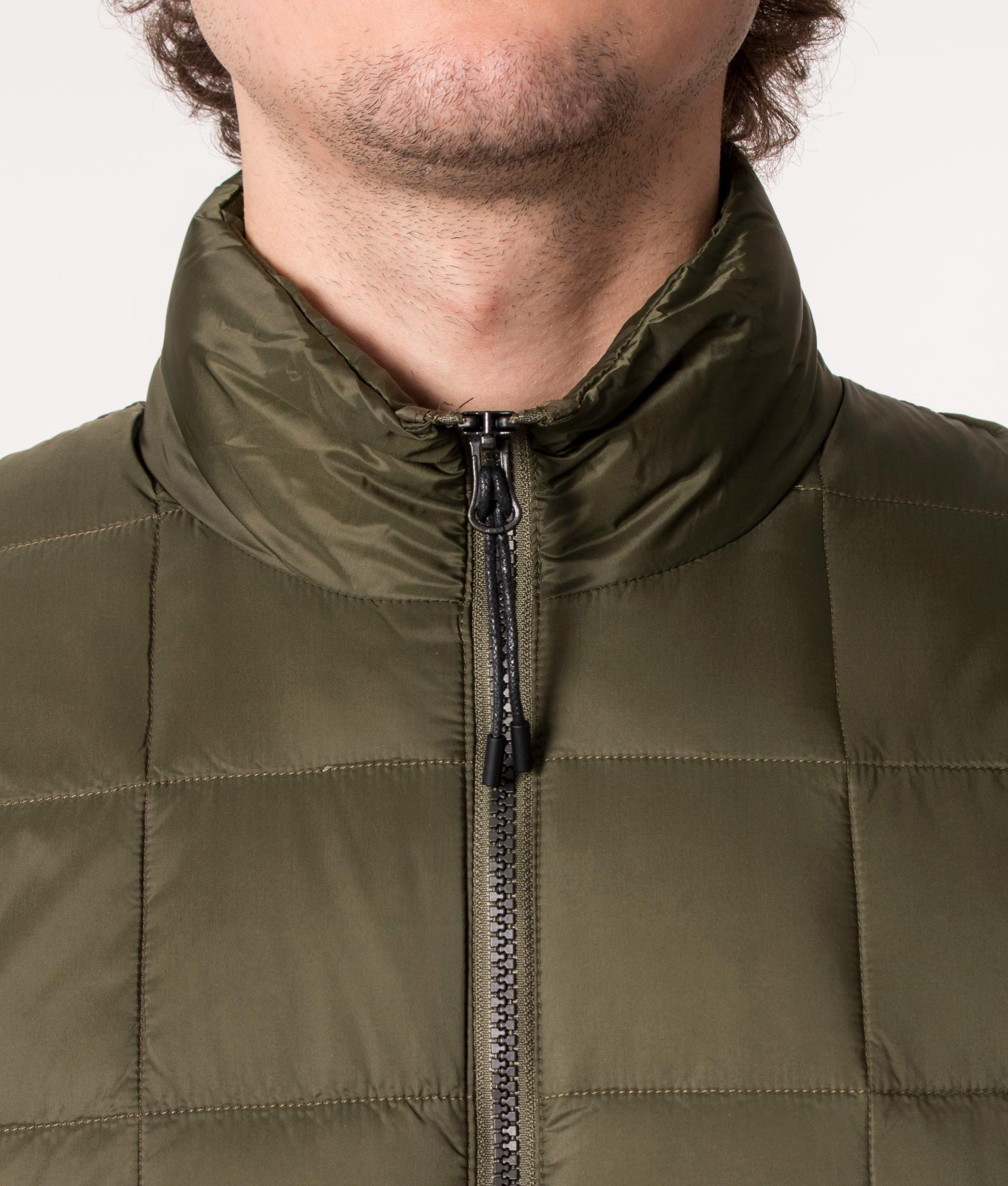 Zip-Through-Hi-Neck-Down-Jacket-Olive-TAION-EQVVS
