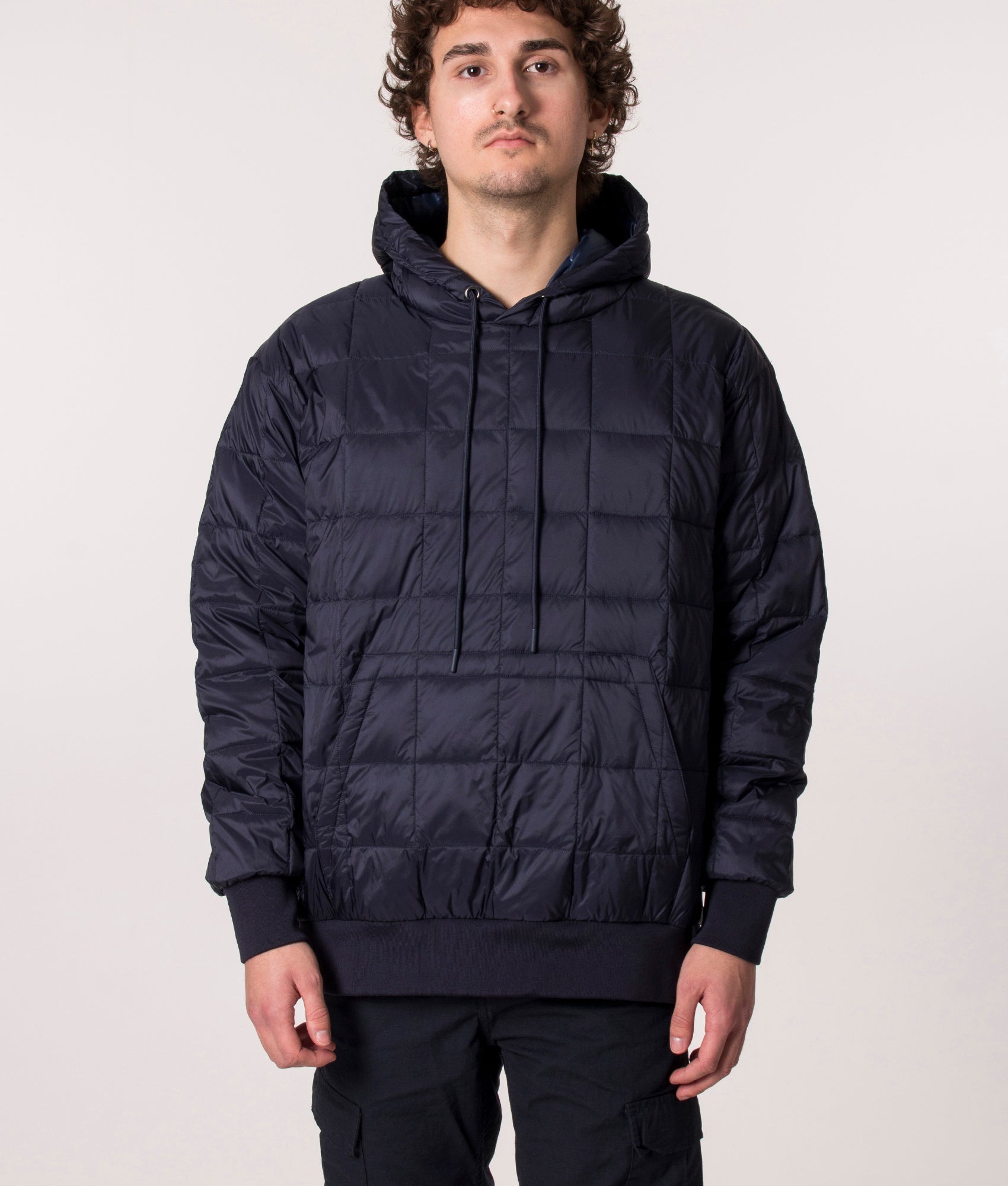 Quilted-Down-Hoodie-Navy-TAION-EQVVS