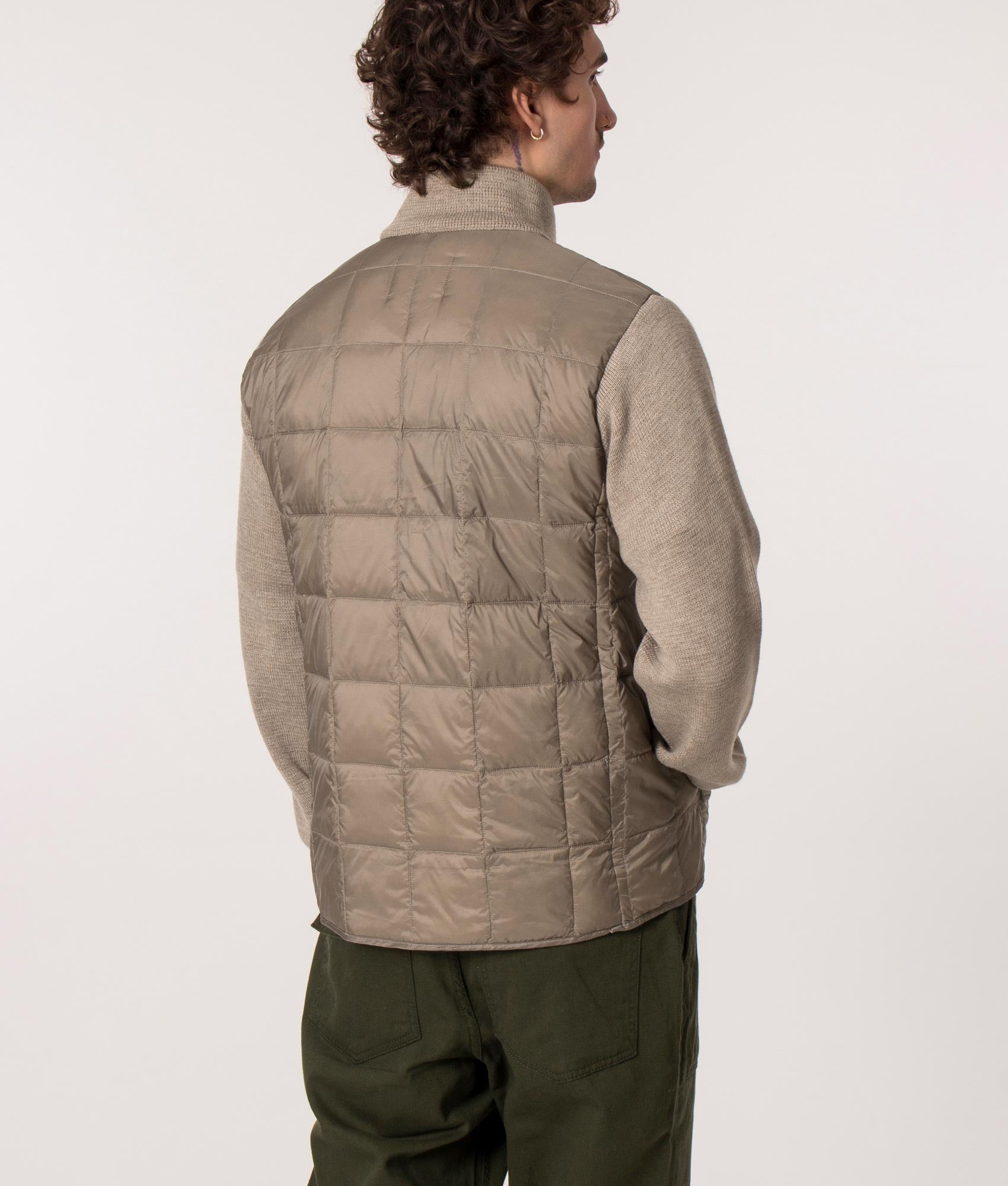 High-Neck-Down-Hybrid-Jacket-Khaki-TAION-EQVVS