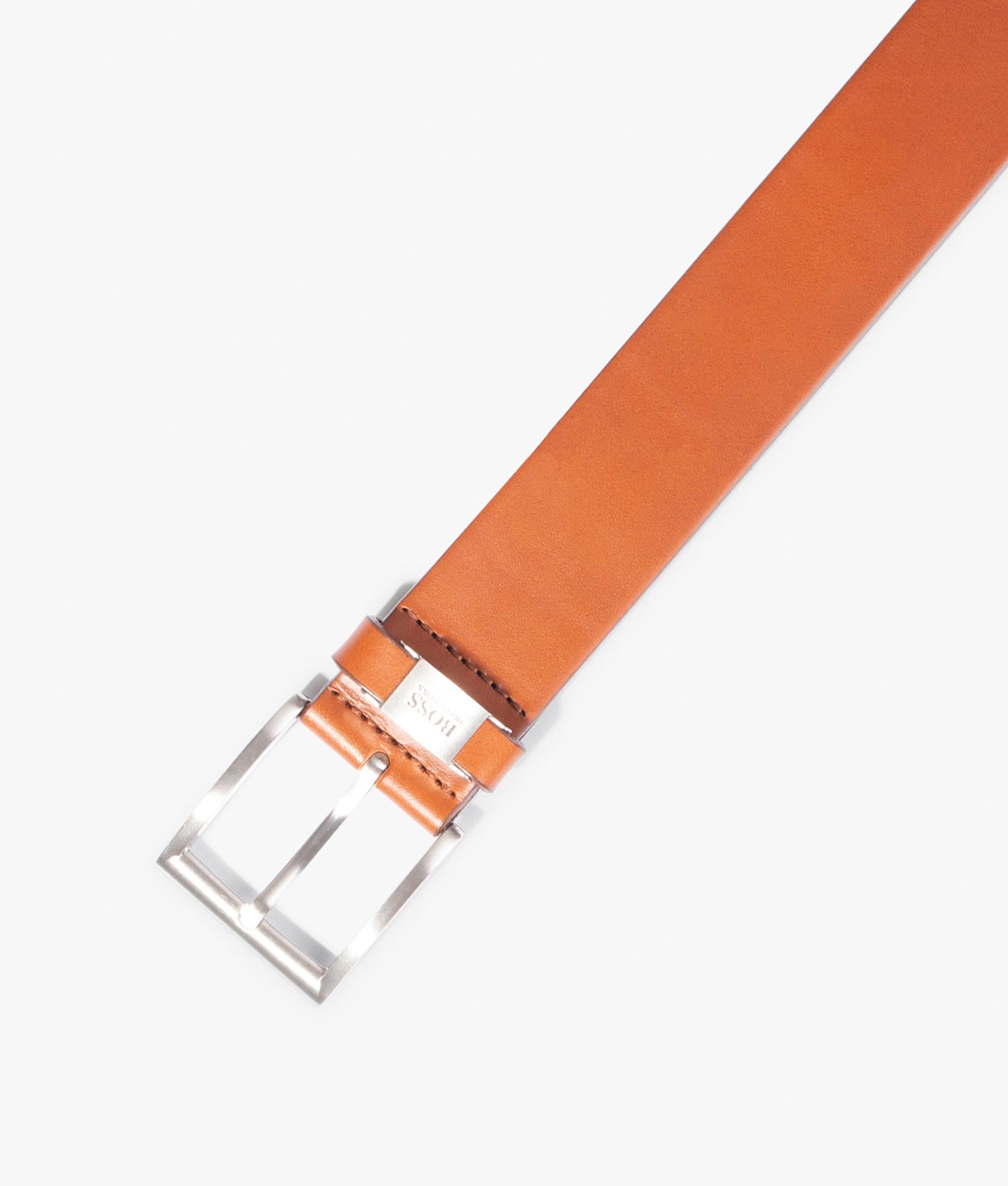 Leather-Branded-Hardware-Keeper-Belt-Medium-Brown-BOSS-EQVVS
