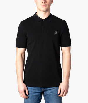 Plain-M6000-Polo-Shirt-Black/Chrome-Fred-Perry-EQVVS