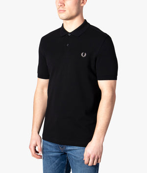 Plain-M6000-Polo-Shirt-Black/Chrome-Fred-Perry-EQVVS