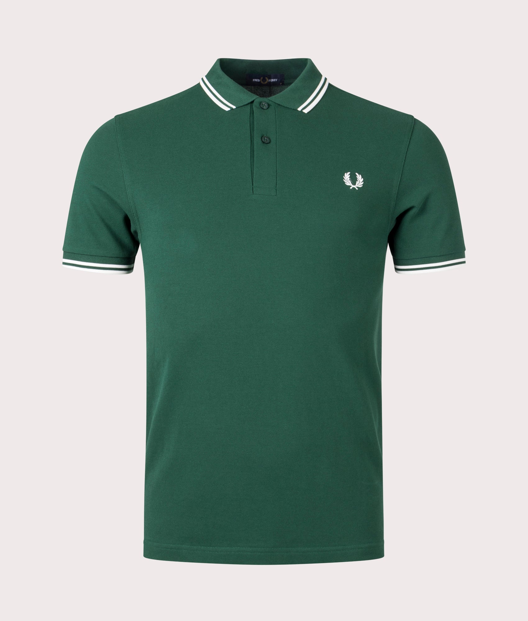 Twin Tipped Polo Shirt Ivy Green/Snow White | Fred Perry | EQVVS
