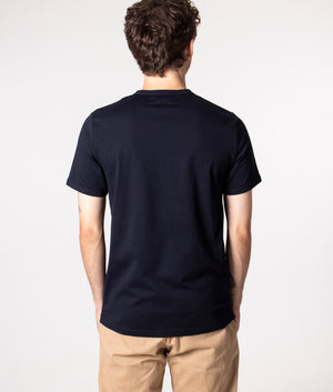 Fred Perry Ringer T-Shirt in Navy at EQVVS. Back Shot.
