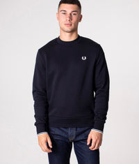 Crew Neck Sweatshirt Steel Marl | Fred Perry | EQVVS