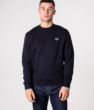 Crew-Neck-Sweatshirt-Navy-Fred-Perry-EQVVS