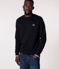 Crew Neck Sweatshirt Steel Marl | Fred Perry | EQVVS