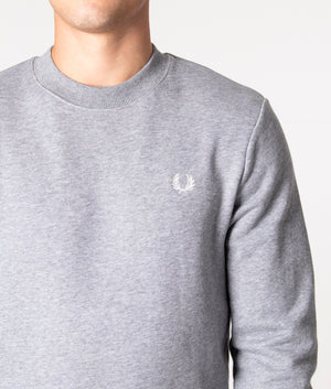 Crew-Neck-Sweatshirt-Steel-Marl-Fred-Perry-EQVVS