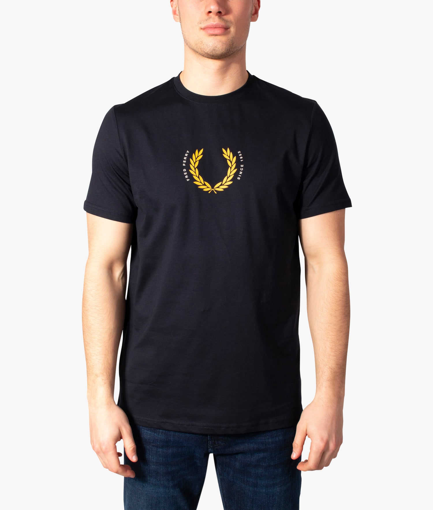 Laurel Wreath T-Shirt in Navy | Fred Perry | EQVVS