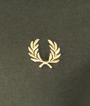 Gold-Taped-Ringer-T-Shirt-Hunting-Green-Fred-Perry-EQVVS