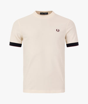 Contrast-Cuff-Pique-T-Shirt-Fred-Perry-Ecru-EQVVS