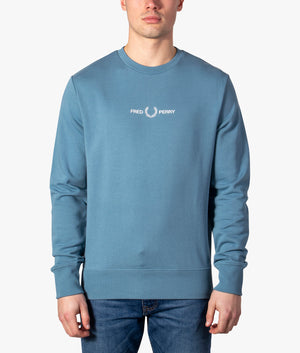 Embroidered-Sweat-Fred-Perry-Ash-Blue-EQVVS