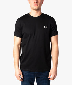 【FRED PERRY】 GRAPHIC PRINT T-SHIRT Fred Perry Textured Laurel Wreath Logo T-Shirt | Ecru-M8587