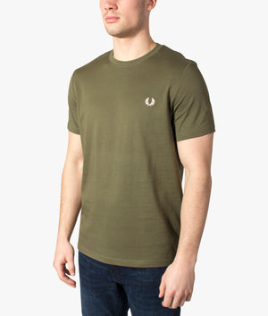 Graphic-Print-T-Shirt-Military-Green-Fred-Perry-EQVVS