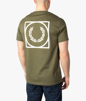 Graphic-Print-T-Shirt-Military-Green-Fred-Perry-EQVVS