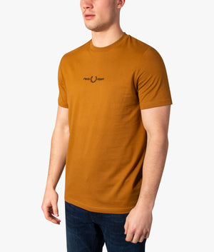 Embroidered-T-Shirt-Dark-Caramel-Fred-Perry-EQVVS