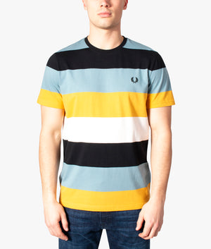 Bold-Stripe-T-Shirt-Ash-Blue/Multi-Fred-Perry-EQVVS