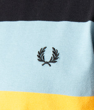 Bold-Stripe-T-Shirt-Ash-Blue/Multi-Fred-Perry-EQVVS