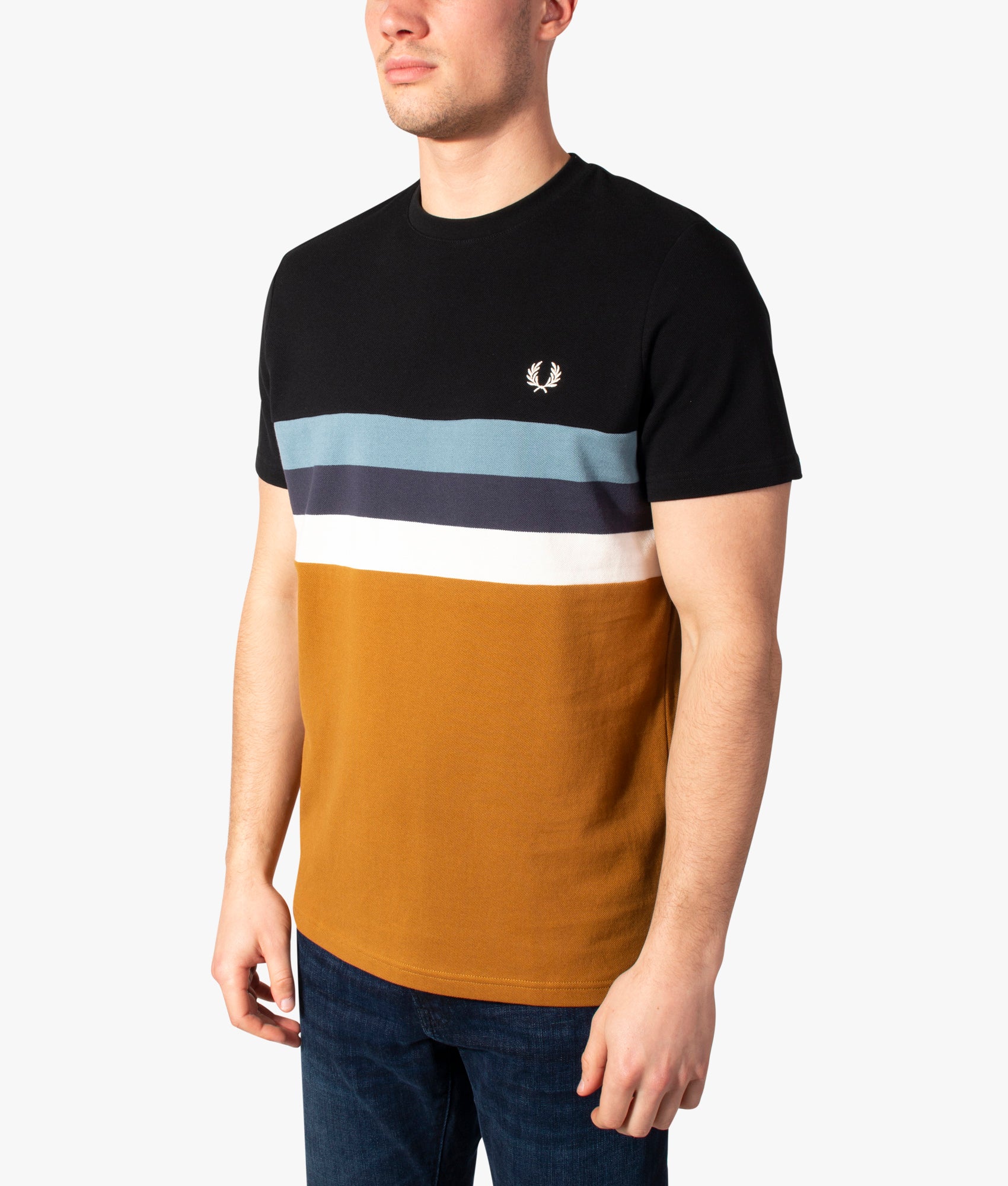 Panelled Stripe T-Shirt | Fred Perry | EQVVS