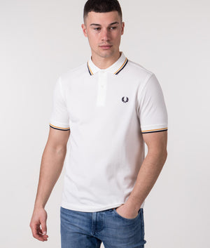 Twin-Tipped-Polo-Shirt-Snow-White/Gold/Navy-Fred-Perry-EQVVS